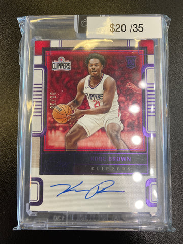 2023-24 Panini One and One Basketball Kobe Brown Rookie Auto 35/35