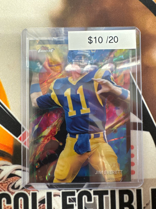 2024 Topps Finest Football Jim Everett Oil Spill Refractor /20