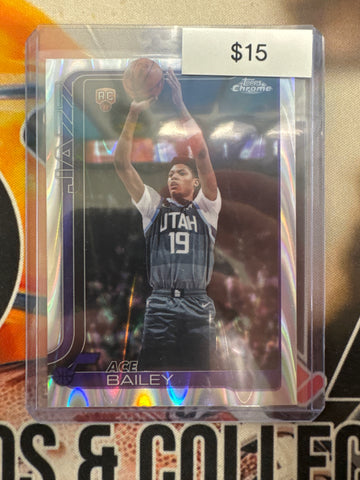 2026 Topps Chrome NBA Update Ace Bailey Rookie Raywave Refractor