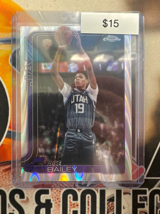 2026 Topps Chrome NBA Update Ace Bailey Rookie Raywave Refractor