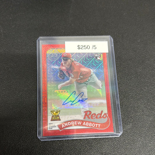 2024 Topps Series 1 Andrew Abbott red mojo auto /5