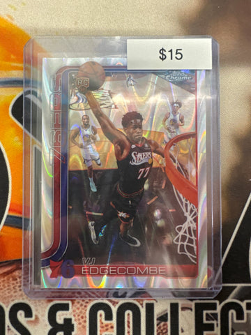 2026 Topps Chrome NBA Update VJ Edgecombe Rookie Raywave Refractor
