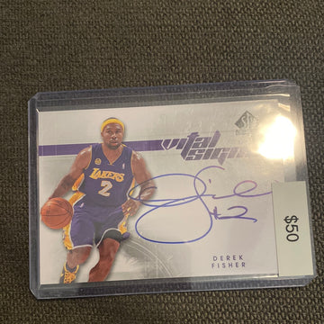 2008-09 Upper Deck Sp Authentic Derek Fisher auto vital signs