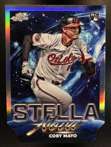 2025 Topps Cosmic Chrome Coby Mayo #SN-13 Stella Nova RC Orioles