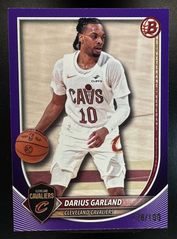 2025-26 Bowman Darius Garland #92 Purple Border 128/199 Cavaliers