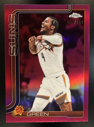 2025-26 Topps Chrome Update Jalen Green #79 Magenta Refractor 62/399 Suns