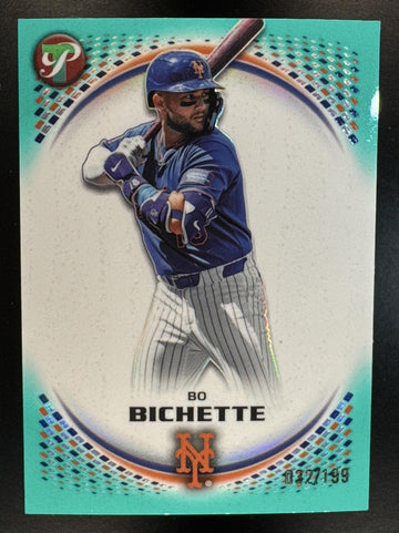 2026 Topps Pristine Bo Bichette #109 Aqua Refractor 32/199 Mets