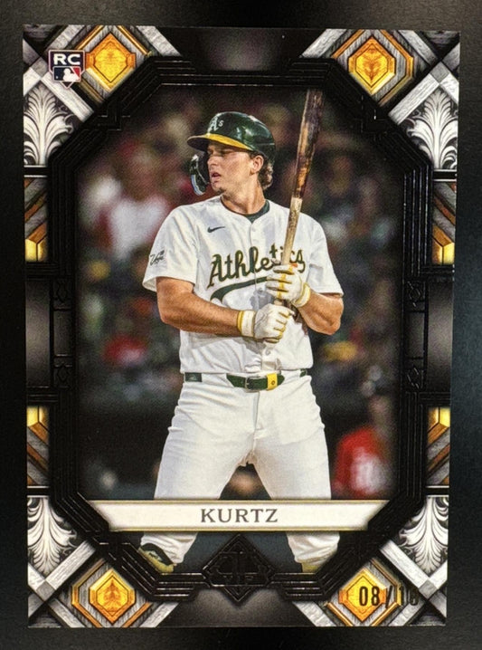 2025 Topps Transcendent Collection Nick Kurtz #VIP-51 VIP Party Black Refractor /10 Athletics