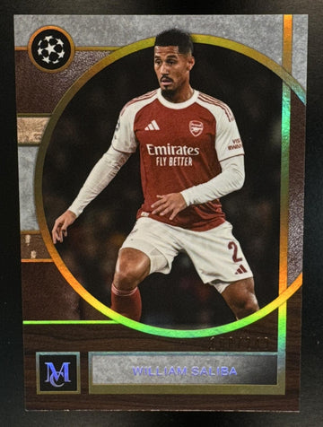 2025 Topps Museum Collection UEFA Club Competition William Saliba #100 Gold /249