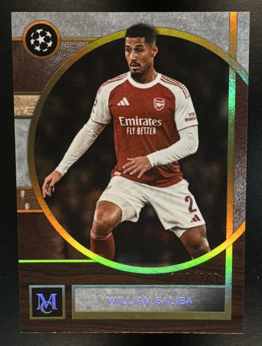 2025 Topps Museum Collection UEFA Club Competition William Saliba #100 Gold /249