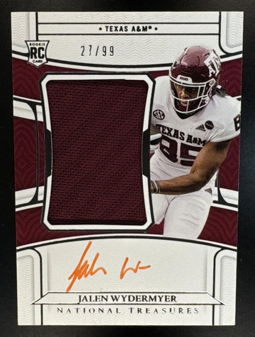 2023 Panini National Treasures Collegiate Jalen Wydermyer #83 Materials Auto /99 Texas A & M