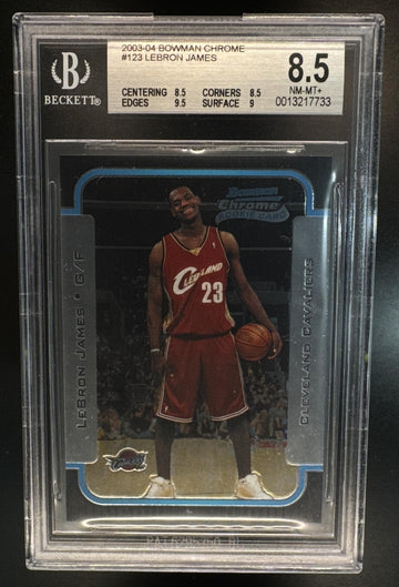 2003-04 Bowman Rookies & Stars LeBron James #123 Chrome RC Cavaliers BGS 8.5