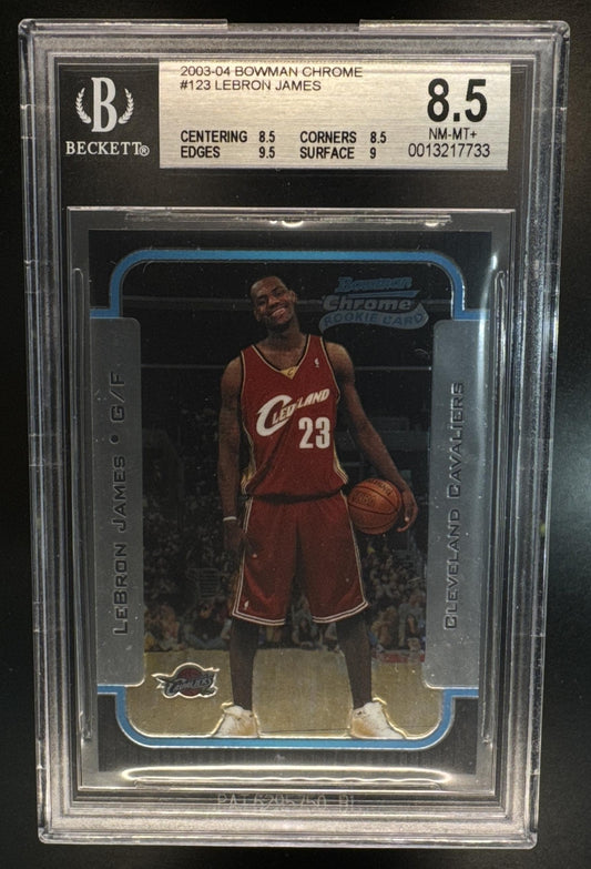 2003-04 Bowman Rookies & Stars LeBron James #123 Chrome RC Cavaliers BGS 8.5