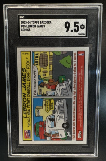 2003-04 Topps Bazooka LeBron James #15 Comics RC Cavaliers SGC 9.5