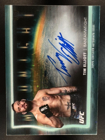 2025 Topps UFC Midnight Tim Elliott #HNS-TE Horizon Signatures Twilight /99 Auto
