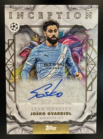 2025 Topps Inception UEFA UCC Josko Gvardiol #SQ-JG Star Quality Auto Manchester City
