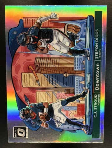 2024 Panini Donruss Optic C.J. Stroud Stefon Diggs #5 Downtown Duos SSP Texans