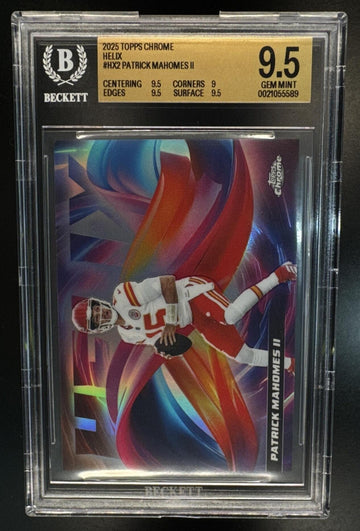 2025 Topps Chrome Patrick Mahomes II #HX-2 Helix SSP Chiefs BGS 9.5