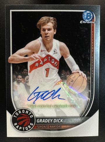 2025-26 Bowman Gradey Dick #BCA-GD Chrome Auto Raptors