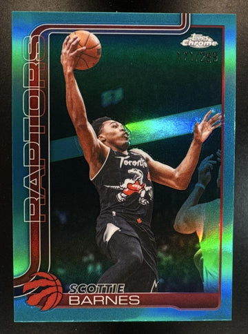 2025-26 Topps Chrome Update Scottie Barnes #47 Teal Refractor 171/299 Raptors