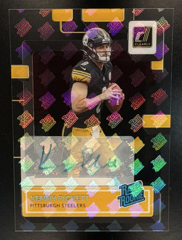 2022 Panini Clearly Donruss Kenny Pickett #51 Rated Rookie Auto Holo RR Logo RC Steelers