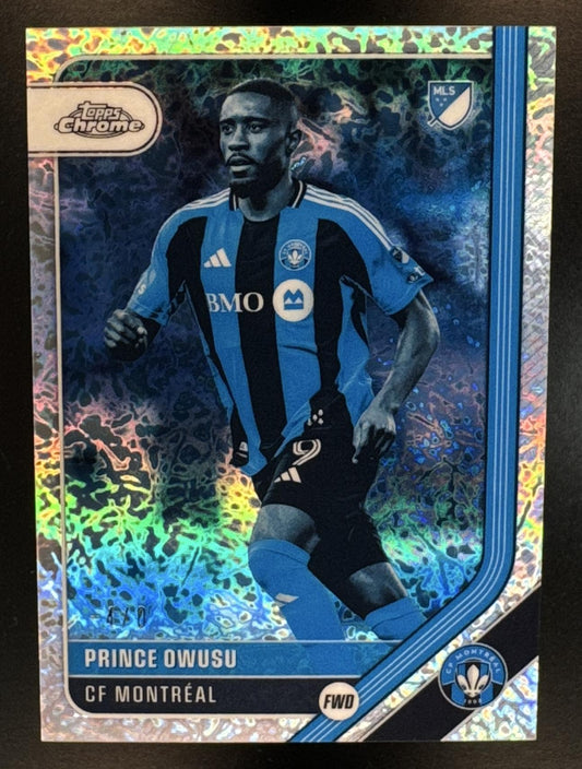 2026 Topps Chrome MLS Prince Owusu #6 FrozenFractor Montreal -4/0