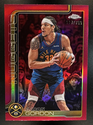 2025-26 Topps Chrome Update Aaron Gordon #45 Magenta Refractor 117/399 Nuggets