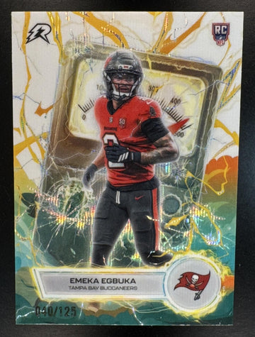 2025 Topps Resurgence Emeka Egbuka #VT-14 Voltaic White Surge Refractor /125 RC Buccaneers
