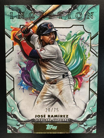 2025 Topps Inception Jose Ramirez #39 Aqua 20/75 Guardians