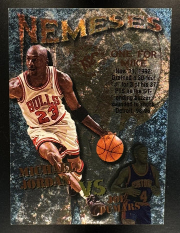 1995-96 Topps Stadium Club Michael Jordan Joe Dumars #N10 Nemeses USA