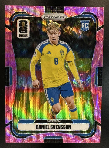 2026 Panini Prizm World Cup Daniel Svensson #500 Pink Wave 6/45 Sweden