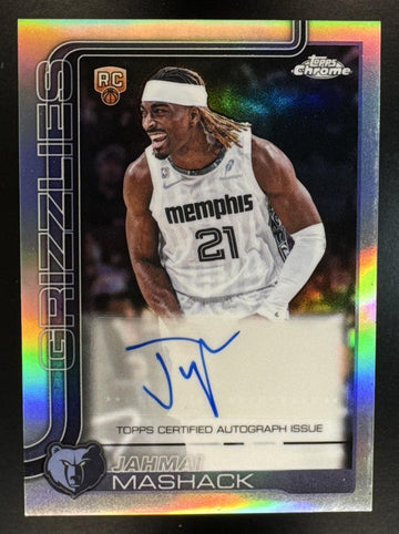 2025-26 Topps Chrome Update Jahmai Mashack #TCA-JMA Auto Refractor RC Grizzlies