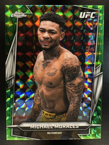 2026 Topps Chrome UFC Michael Morales #67 Green Geometric Refractor /75