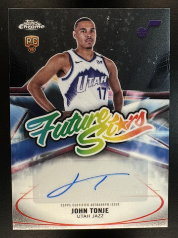 2025-26 Topps Chrome Update John Tonje #FS-JTO Future Stars Auto RC Jazz