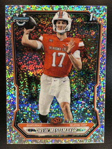 2026 Bowman Drew Mestemaker #BCP-198 Chrome Speckle Refractor 1st Prospect Oklahoma State