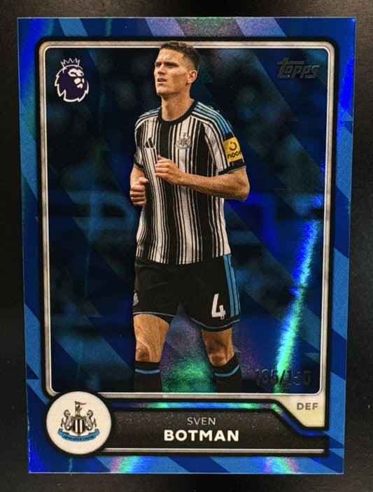 2026-27 Topps Premier League Sven Botman #203 Blue Voltage /150 Newcastle