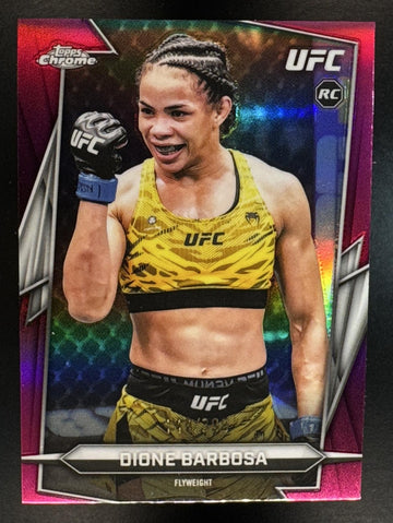 2026 Topps Chrome UFC Dione Barbosa #33 Magenta Refractor 144/399 RC