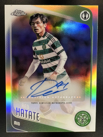 2025-26 Topps Chrome UEFA Club Competitions Reo Hatate #CA-HA Auto Celtic