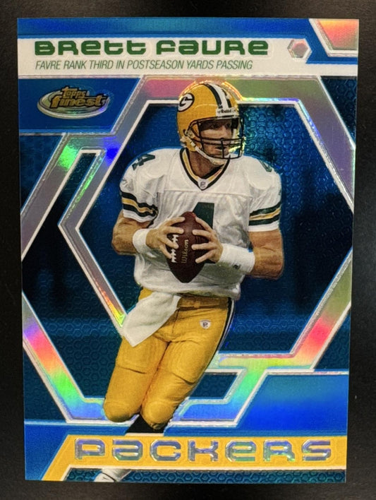 2006 Topps Finest Brett Favre #BF15 Moments Blue Refractor 270/299 Packers