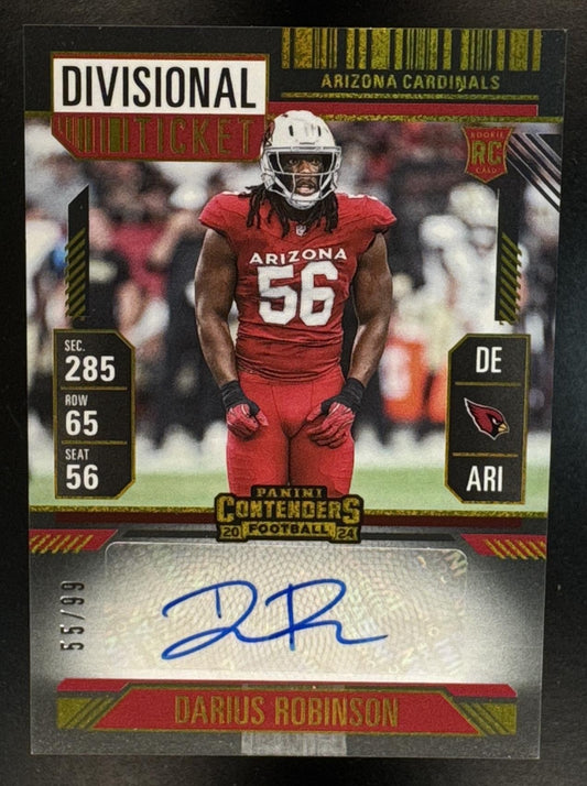 2024 Panini Contenders Darius Robinson #194 Rookie Ticket Auto Divisional /99 RC