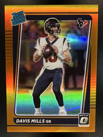 2021 Panini Donruss Optic Davis Mills #222 Orange 113/199 RC Rated Rookie Texans