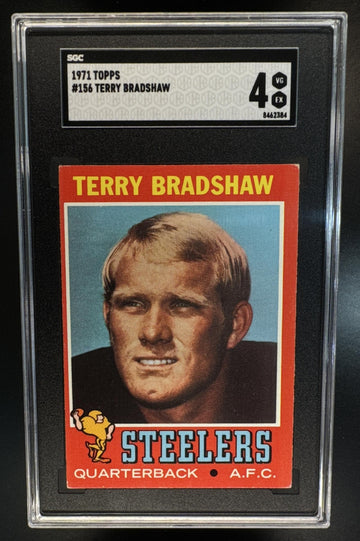 1971 Topps Terry Bradshaw #156 RC Steelers SGC 4