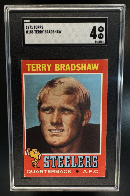 1971 Topps Terry Bradshaw #156 RC Steelers SGC 4