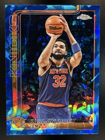 2025-26 Topps Chrome Update Sapphire Karl-Anthony Towns #21 Knicks
