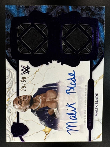 2025 Topps Royalty WWE Malik Blade #RES-MBL Regalia Relic Signatures Purple /50