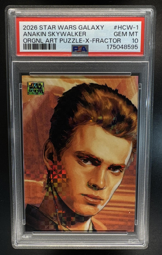 2026 Topps Chrome Star Wars Galaxy Anakin Skywalker Original Art Puzzle X-Refractor /10 PSA 10