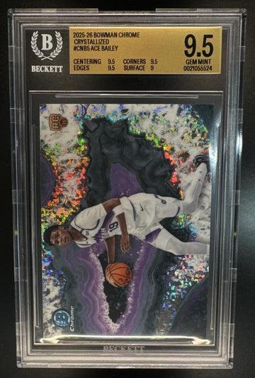 2025-26 Bowman Ace Bailey #CNB-5 Chrome Crystalized RC SSP Jazz BGS 9.5