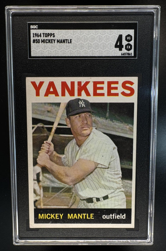 1964 Topps Mickey Mantle #50 Yankees SGC 4
