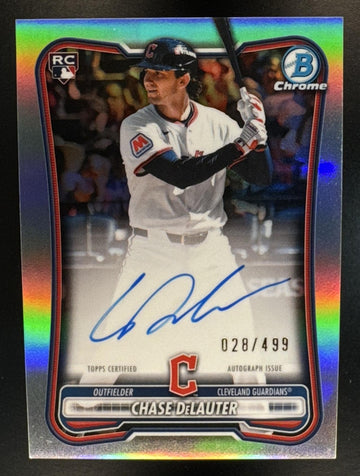 2026 Bowman Chrome Chase DeLauter #CRA-CD Rookie Auto Refractor /499 RC