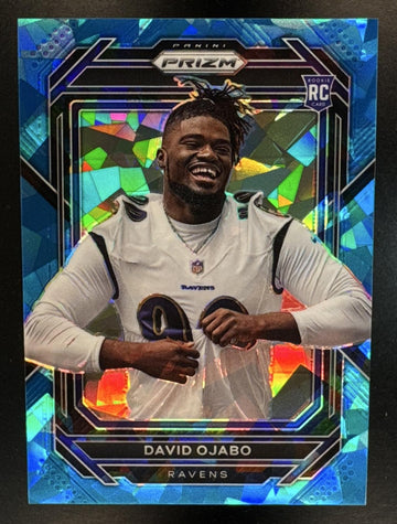 2022 Panini Prizm David Ojabo #388 Blue Ice 67/99 RC Ravens